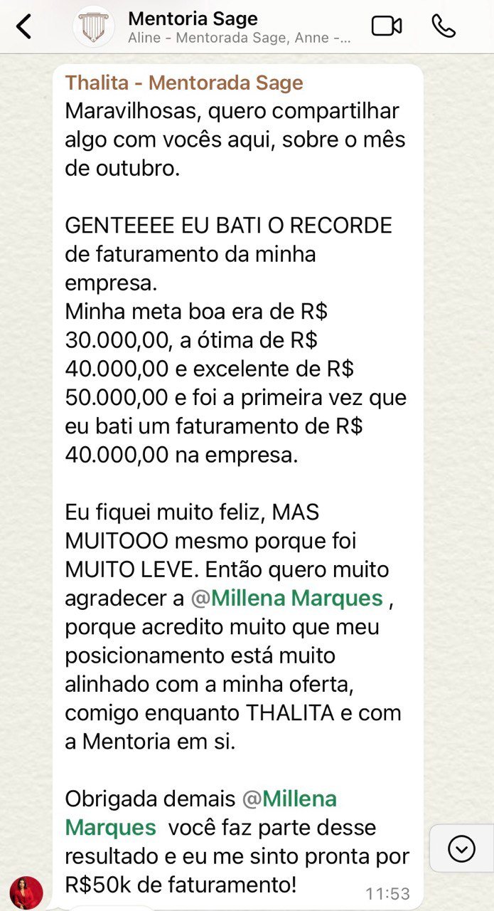 Depoimento Thalita